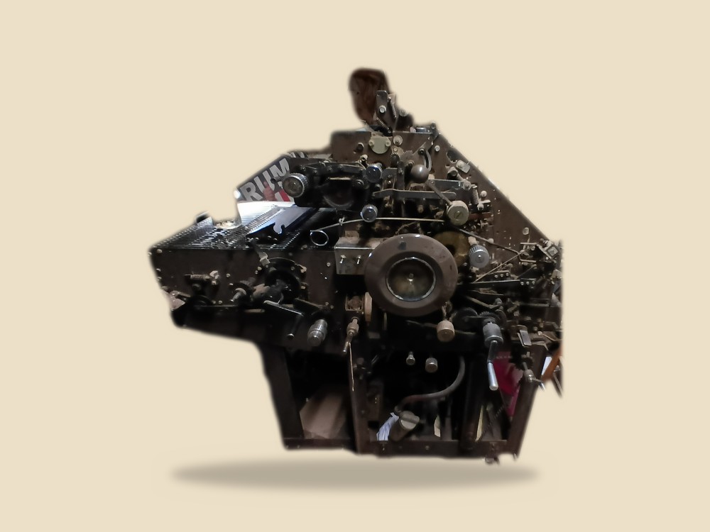 Express Printing's vintage letterpress printing machine